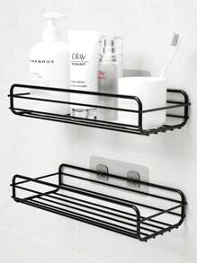 1入組壁掛式儲物架 - 黑色 - 查看 8