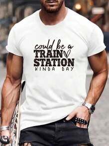 Manfinity Áo thun & Áo lót Nam Lá thư Giải trí - trắng - Xem 1