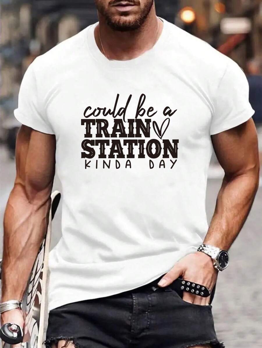 Manfinity Áo thun & Áo lót Nam Lá thư Giải trí - trắng - Xem 1