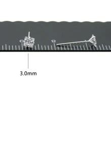 12pcs/set Cubic Zirconia Decor Nose Stud - Silver - View 3