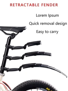 ZOYOSPORTS 1套可調節山地車擋泥板 - 黑色 - 查看 2