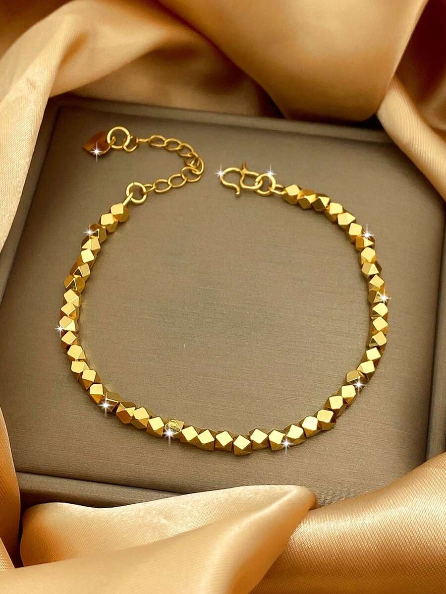 Geo Decor Bracelet - Yellow Gold - View 1