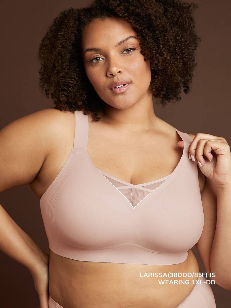 Plus Dream Curve 2ndSkin Wireless Full Coverage Seamless Side Support Lounge Bra Bralette Bra