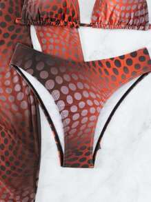 Bộ bikini đi biển mùa hè chấm bi hình tam giác có che đậy - Nhiều màu - Xem 4