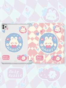 卡通兔子圖案保護套適用於iPad - 彩色 - 查看 2