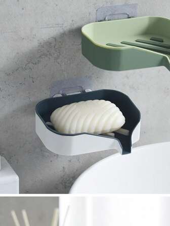 1入組塑料肥皂盒現代壁掛式家用瀝水肥皂盒架