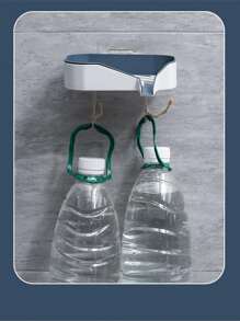 1个塑料皂碟，现代壁挂式沥水皂碟架，适用于家庭浴室 - 藍白色 - 查看 3