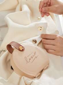 1套便攜式針線包現代字母圖形DIY居家針線包 - 杏色 - 查看 5