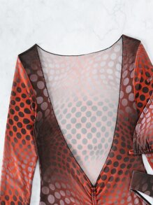 Bộ bikini đi biển mùa hè chấm bi hình tam giác có che đậy - Nhiều màu - Xem 5