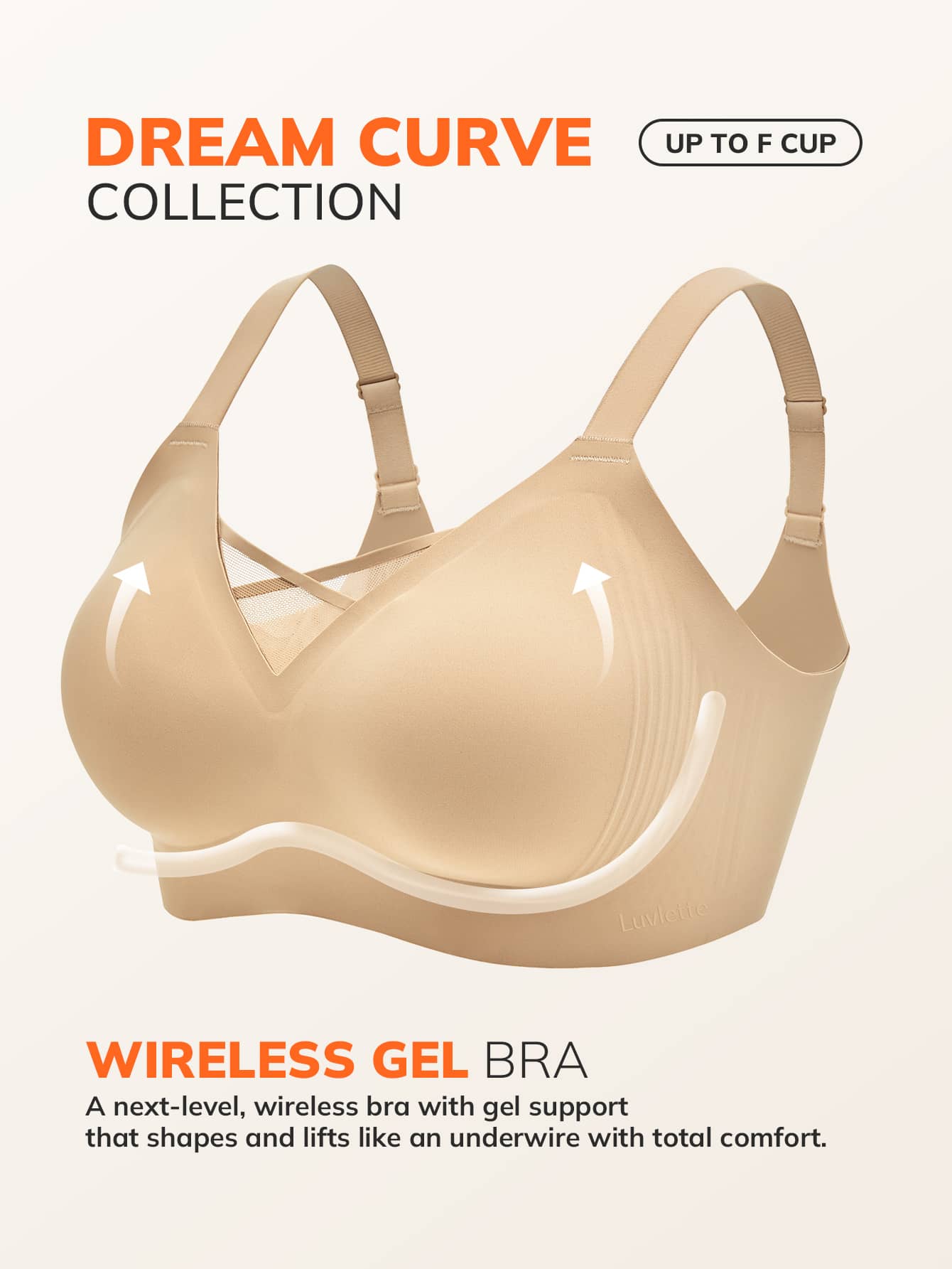 Nude Dream Curve 2ndSkin Wireless Full Coverage Seamless Side Support Lounge Bra Bralette Bra Workout Sports Lingerie As Outerwear Sticky Basic SizeFreedom Bra No Show Underwear