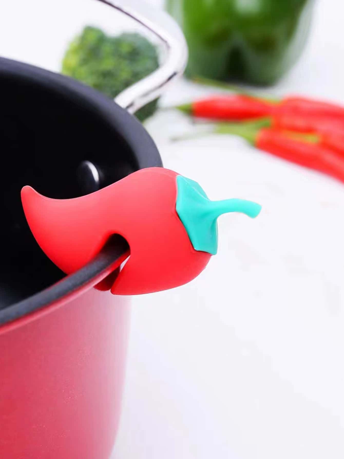 1入組辣椒設計鍋蓋防溢裝置