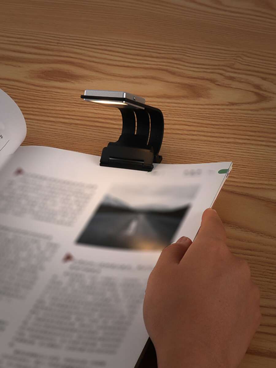 1 pieza ABS mini Libro de luz con Clip - Blanco - Ver 1