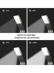 1 pieza ABS mini Libro de luz con Clip - Blanco - Ver 6