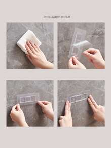 1pc Multifunction Bathroom Toilet Paper Holder - White - View 9