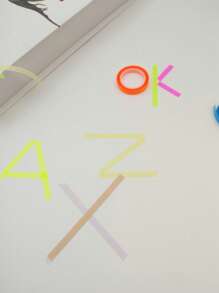 10rolls Mixed Color Adhesive Tape, Simple Multi-purpose Adhesive Tape For Office, School - Multicolor - View 5