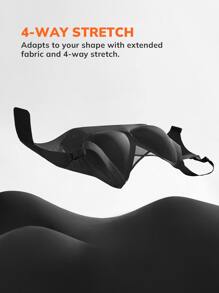 LUVLETTE Black Dream Curve 2ndSkin Wireless Full Coverage Seamless Side Support Lounge Bra Bralette Bra Workout Sports Lingerie As Outerwear Sticky Basic SizeFreedom Bra No Show Underwear - Black - View 4