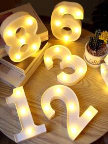 Caja de luz con letras blancas y doradas, 1 pieza, para propuesta de fiesta de cumpleaños, regalo sorpresa o decoración de habitación, 26 letras mayúsculas y caracteres especiales - Amarillo - Ver 5