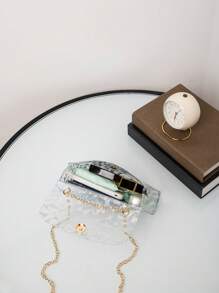 Túi vuông nhỏ Chuỗi nắp trong suốt hình ba chiều thời trang - Nhiều màu - Xem 4