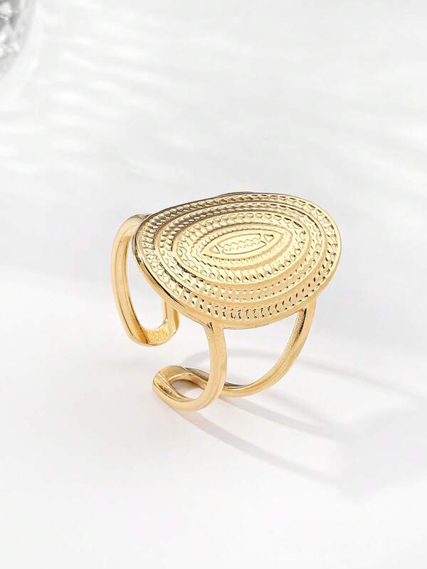 Textured Metal Cuff Ring