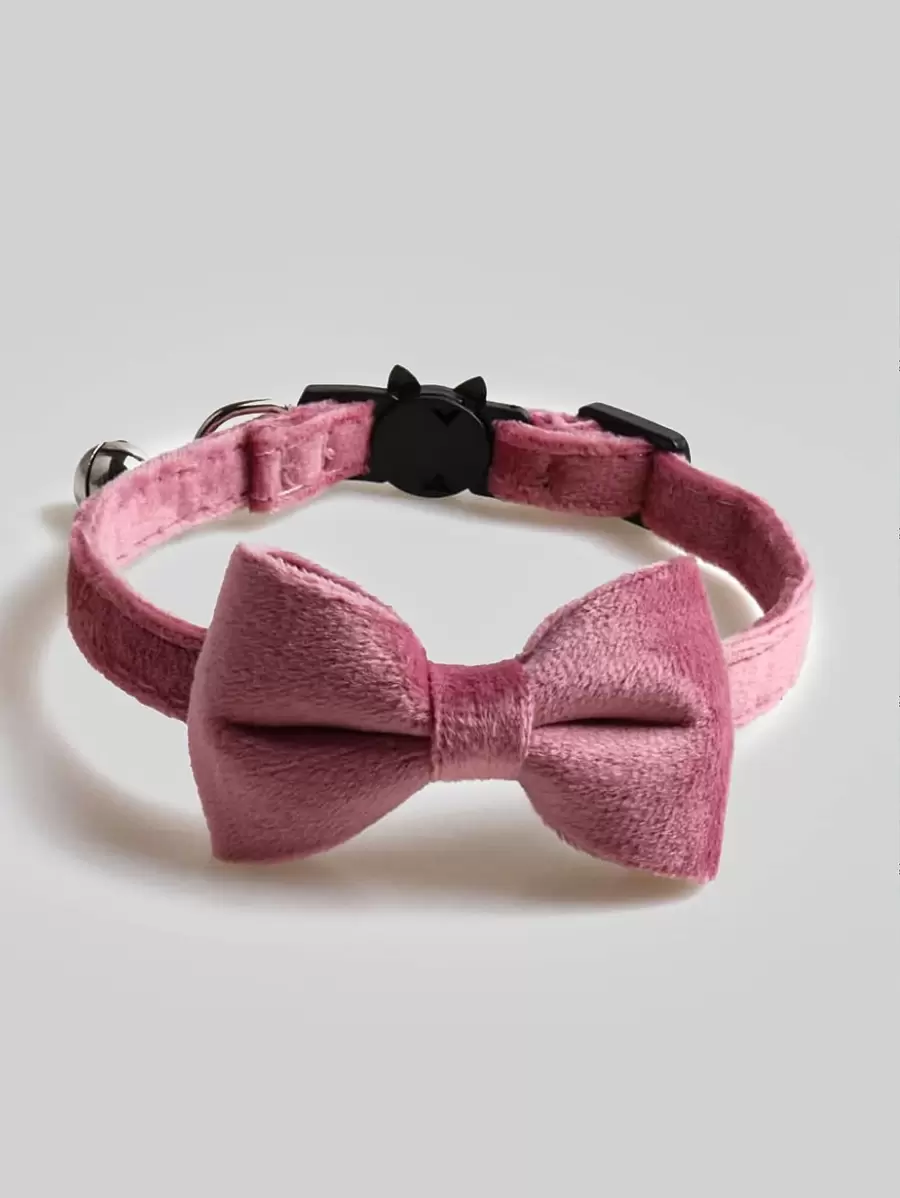 1 cái nơ trang trí cổ áo thú cưng cho chó và mèo ngoài trời - Màu Đỏ Sâu - Xem 1