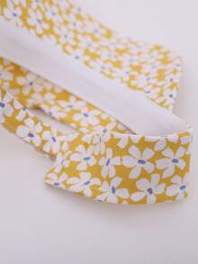 Kids Floral Pattern Sun Ion Fabric Cap - Multicolor - View 3