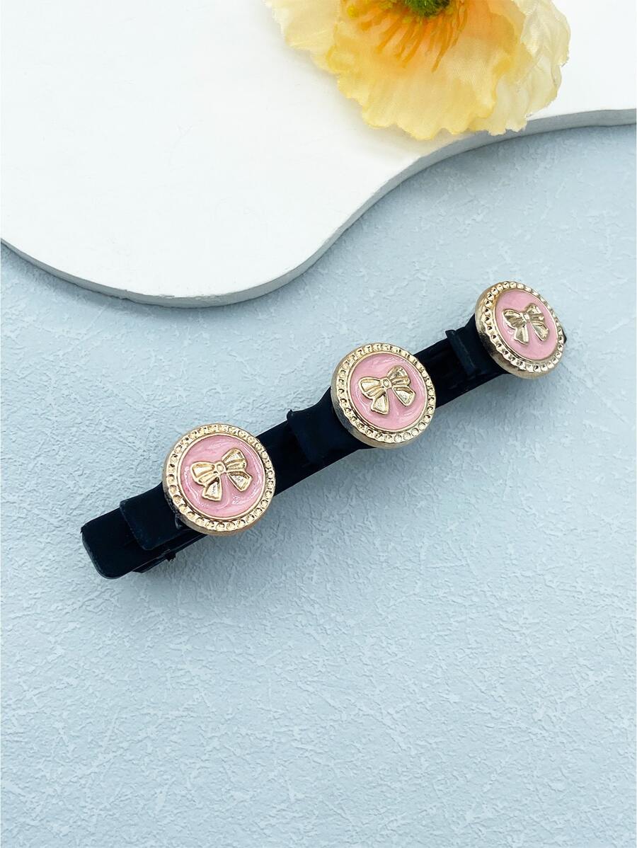 1入組女士蝴蝶結裝飾時尚髮夾 - 彩色 - 查看 1