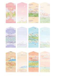 6 thiệp chúc mừng thiết kế tranh sơn dầu, bộ thiệp chúc mừng đa năng dễ thương cho sinh nhật - Nhiều màu - Xem 5