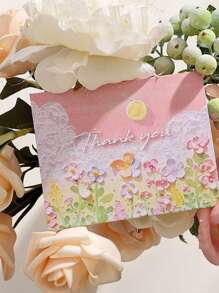 6 thiệp chúc mừng thiết kế tranh sơn dầu, bộ thiệp chúc mừng đa năng dễ thương cho sinh nhật - Nhiều màu - Xem 7