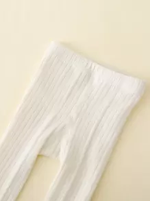 3 piezas Medias de 3/4 de longitud a rayas de color moteado, unisex para bebé, apropiado para uso diario - Multicolor - Ver 4