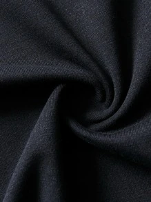 Manfinity EMRG Hombres Camiseta ala & con estampado de slogan - Negro - Ver 4