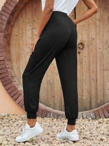 SHEIN LUNE 素色斜口袋長褲