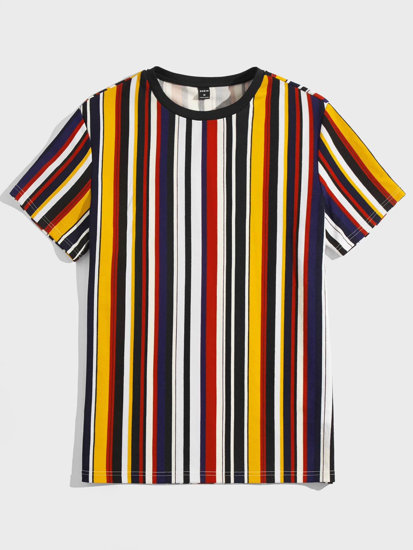 Manfinity RebelGame Men Striped Print Tee - Multicolor - View 1