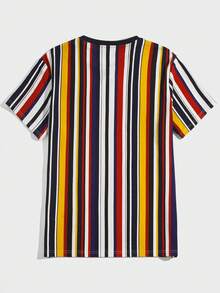 Manfinity RebelGame Men Striped Print Tee - Multicolor - View 2