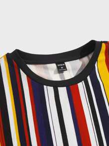 Manfinity RebelGame Men Striped Print Tee - Multicolor - View 4