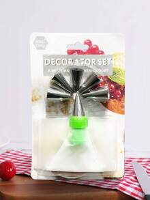 9 piezas Juego de puntas de tubería - Blanco - Ver 3