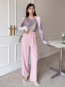 DAZY Tie Dye Mesh Top - Multicolor - View 4