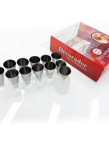 15pcs Piping Nozzle & Piping Bag Set - Red - View 3