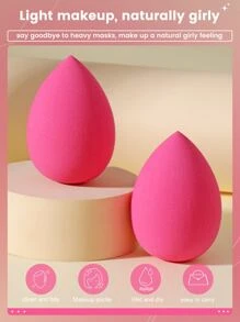 2pcs Makeup Sponge - Hot Pink - View 4