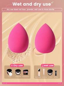 2pcs Makeup Sponge - Hot Pink - View 5