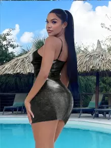 SHEIN SXY Body Heat Map Print Bodycon Dress