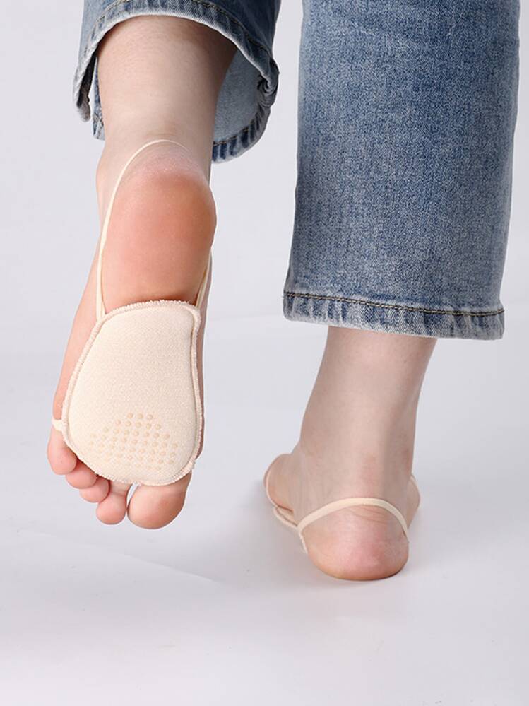 2 miếng lót giày màu trơn, phụ kiện sành điệu bằng polyester màu be cho giày - Màu be - Xem 5