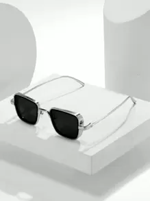 POLASUP 1 chiếc kính mát Punk kim loại cho nam, kính thời trang, kính độc đáo cổ điển bóng kim loại nặng Cyberpunk, thích hợp cho mùa hè, mọi mùa, sử dụng ngoài trời cho kỳ nghỉ bãi biển mùa hè, ngoài trời, du lịch - Bạc - Xem 2