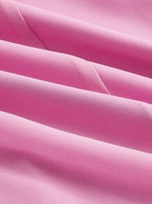 SHEIN MOD 肩上打結胸部褶皺褶邊吊帶洋裝 - 粉色 - 查看 3