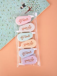 MOYL 6 Màu Hỗn Hợp Chữ Đồ Họa Mini Băng Chỉnh, đơn Giản Di Động Mất Trắng Băng Chỉnh Cho Học Sinh, Văn Phòng - Nhiều màu - Xem 1