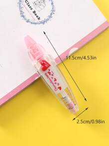 1入組隨機卡哇伊動物貓狗貓頭鷹按壓式裝飾修正帶日記文具學校用品