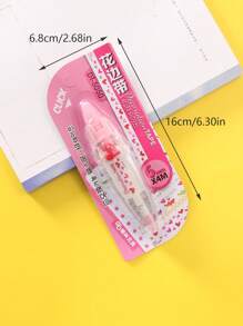 1入組隨機卡哇伊動物貓狗貓頭鷹按壓式裝飾修正帶日記文具學校用品