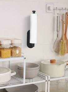 1pc Stainless Steel Tissue Storage Rack, Minimalist Silver Tissue Storage Rack For Home
