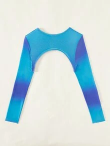 SHEIN SXY Áo che Nữ Ombre - Màu xanh lam - Xem 3
