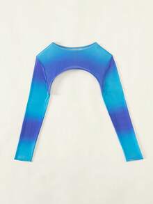 SHEIN SXY Áo che Nữ Ombre - Màu xanh lam - Xem 4