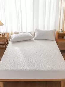 1 Cặp Vỏ Gối Họa Tiết Không Chất Độn, Vỏ Gối Đơn Giản Cho Giường - trắng - Xem 3